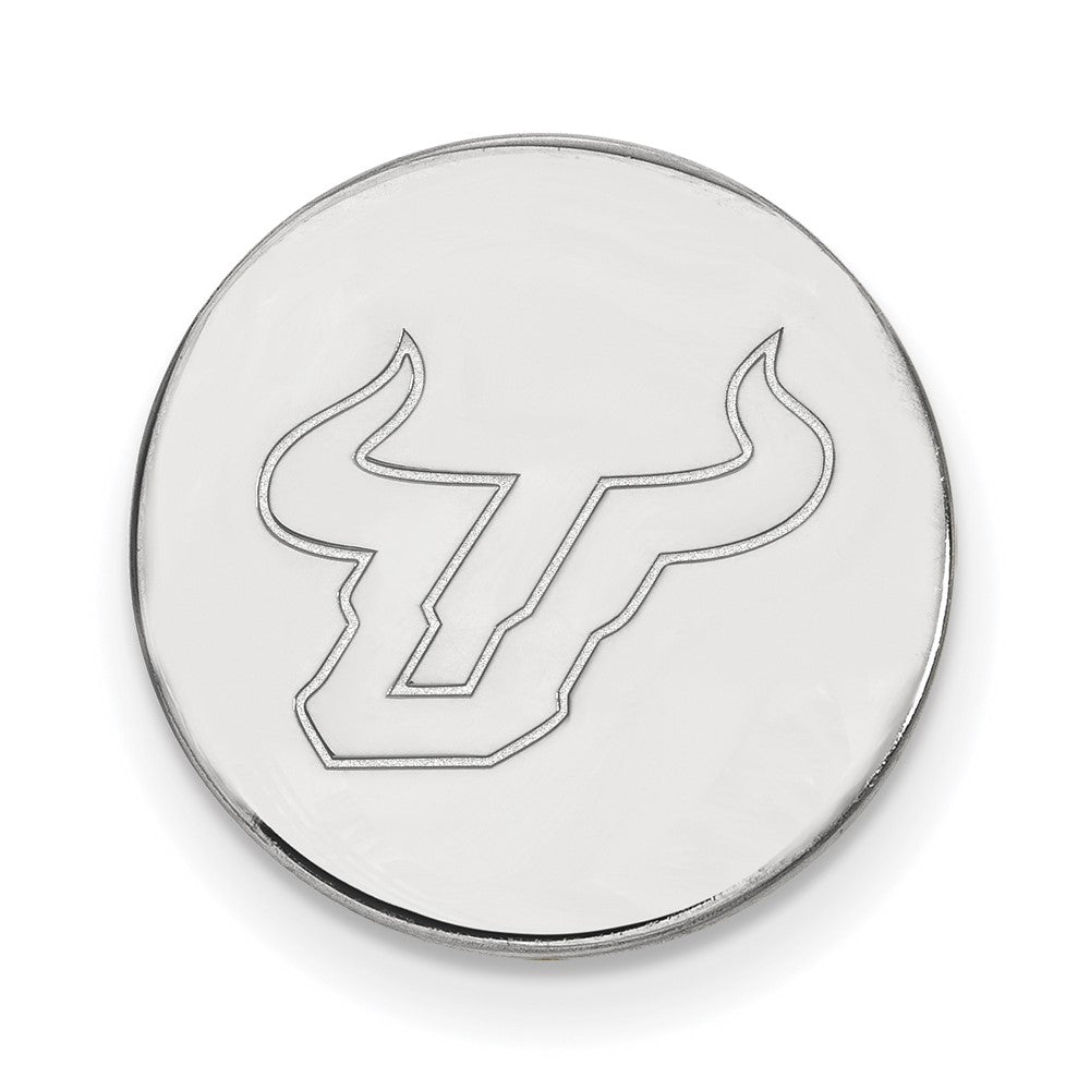14K Weißgold Logoart University Of South Florida Bull Anstecknadel