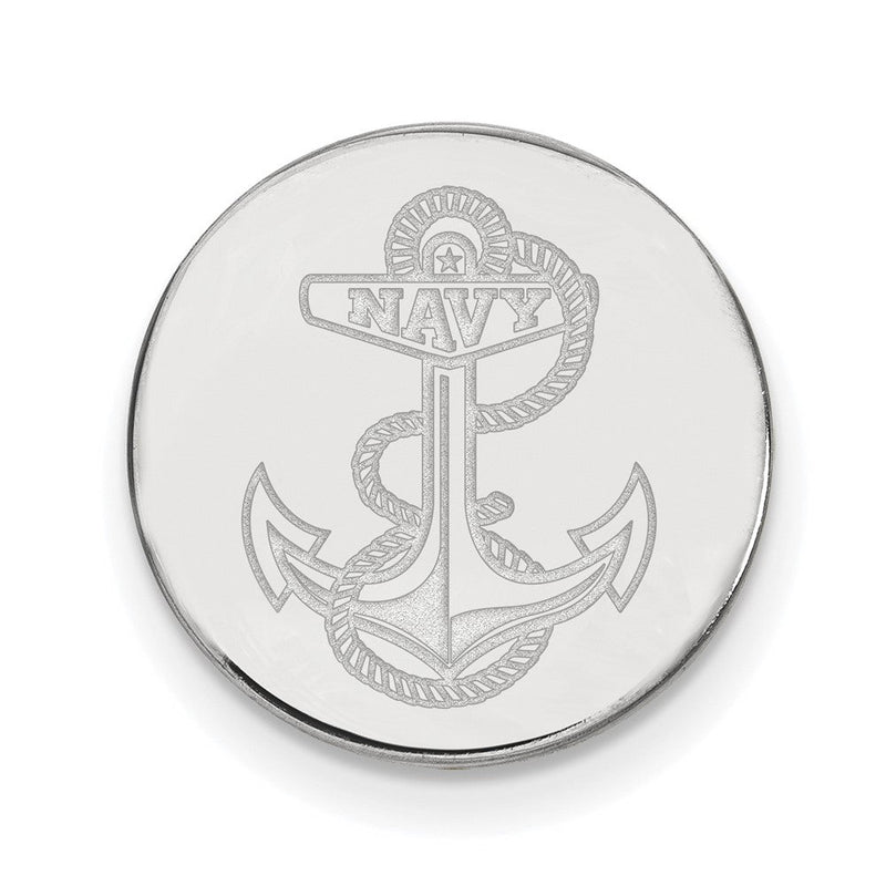 Sterlingsilber Rhodiniert Logoart Us Naval Akademie Anstecknadel