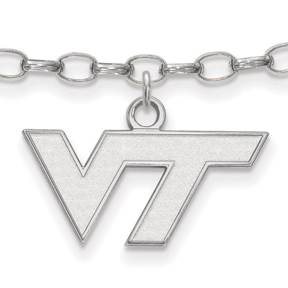 Sterlingsilber Rhodiniert Logoart Virginia Tech Fußkettchen