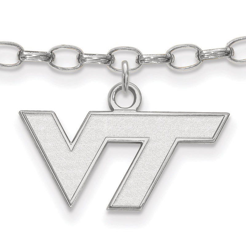Sterlingsilber Rhodiniert Logoart Virginia Tech Fußkettchen