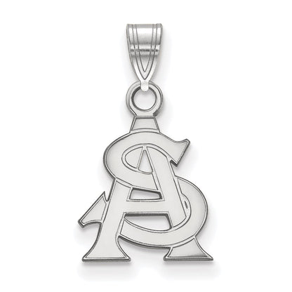 Sterlingsilber Rhodiniert Logoart Arizona State University A S Klein Anhänger