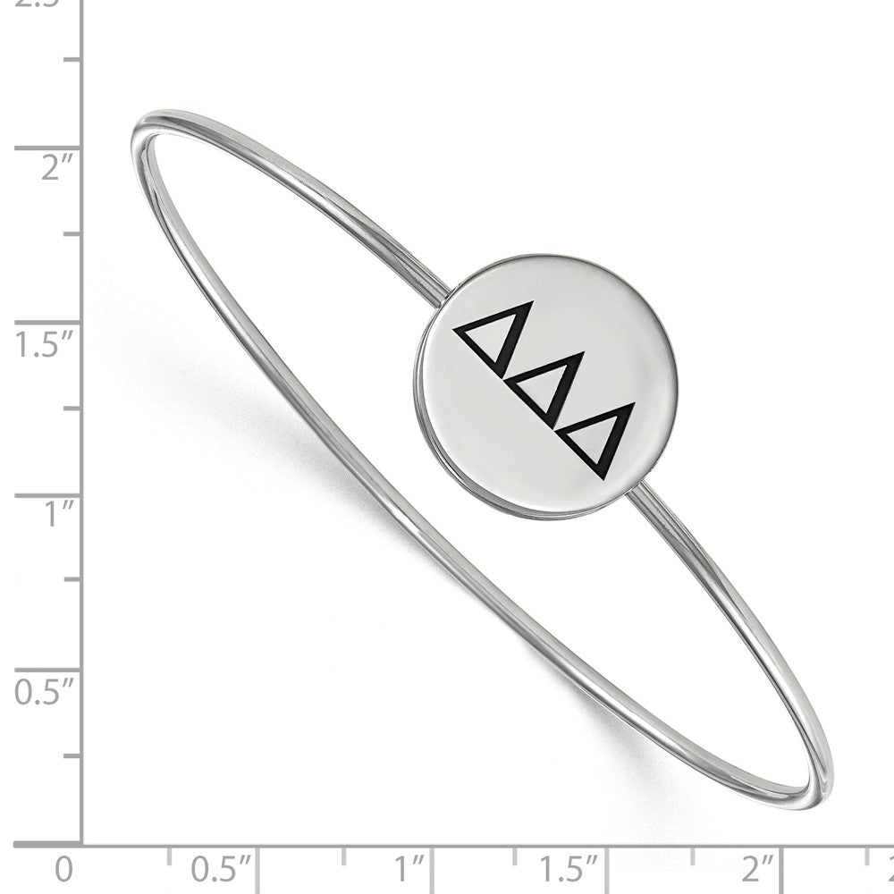 Sterlingsilber S. Rhodiniert Logoart Delta Emailliert Schieber auf Armreif Armband