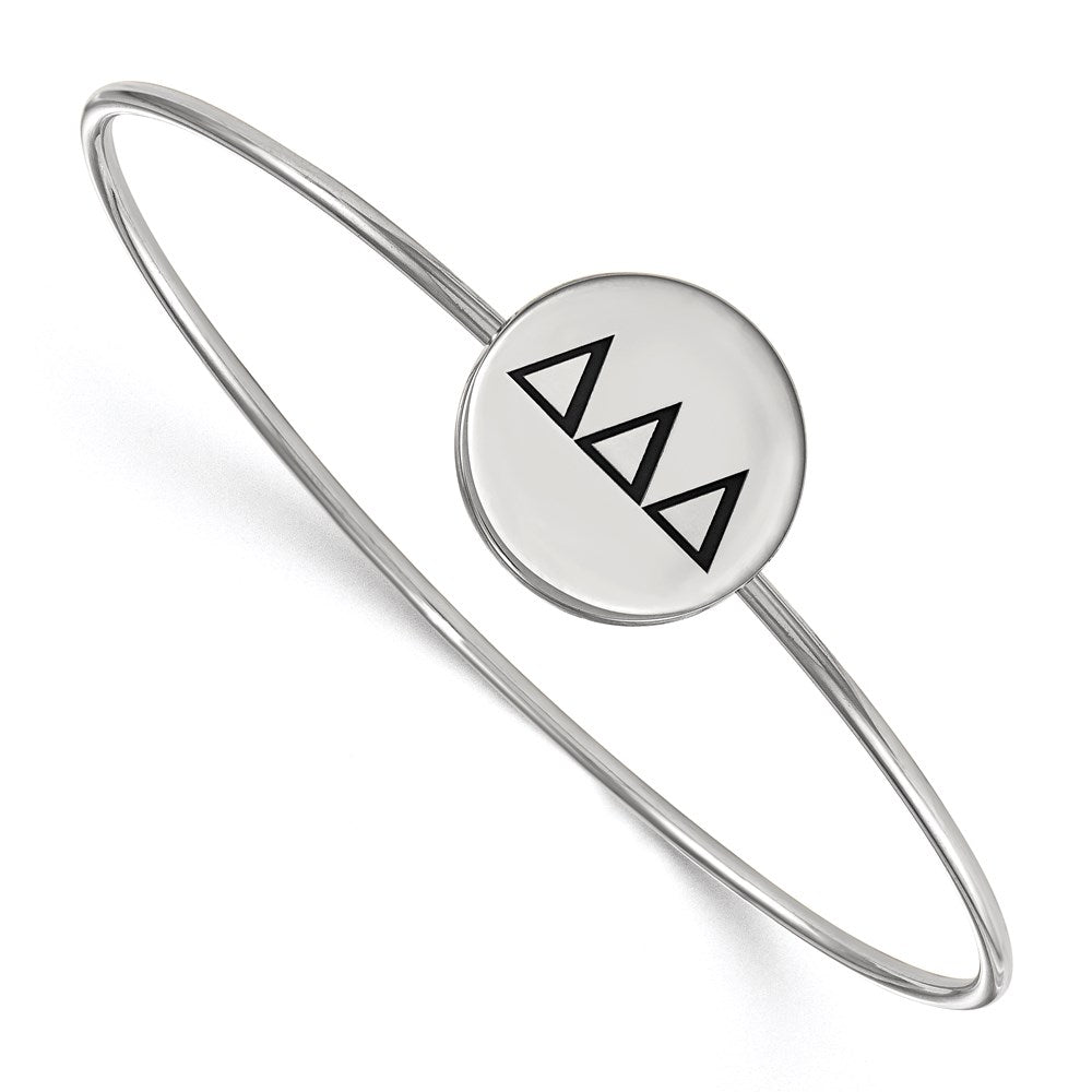 Sterlingsilber S. Rhodiniert Logoart Delta Emailliert Schieber auf Armreif Armband