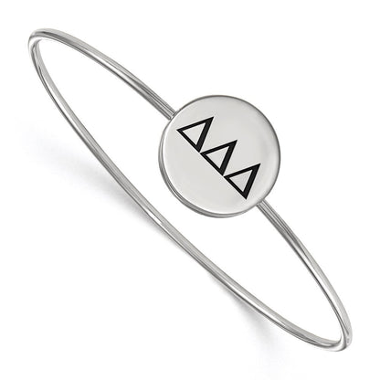 Sterlingsilber S. Rhodiniert Logoart Delta Emailliert Schieber auf Armreif Armband