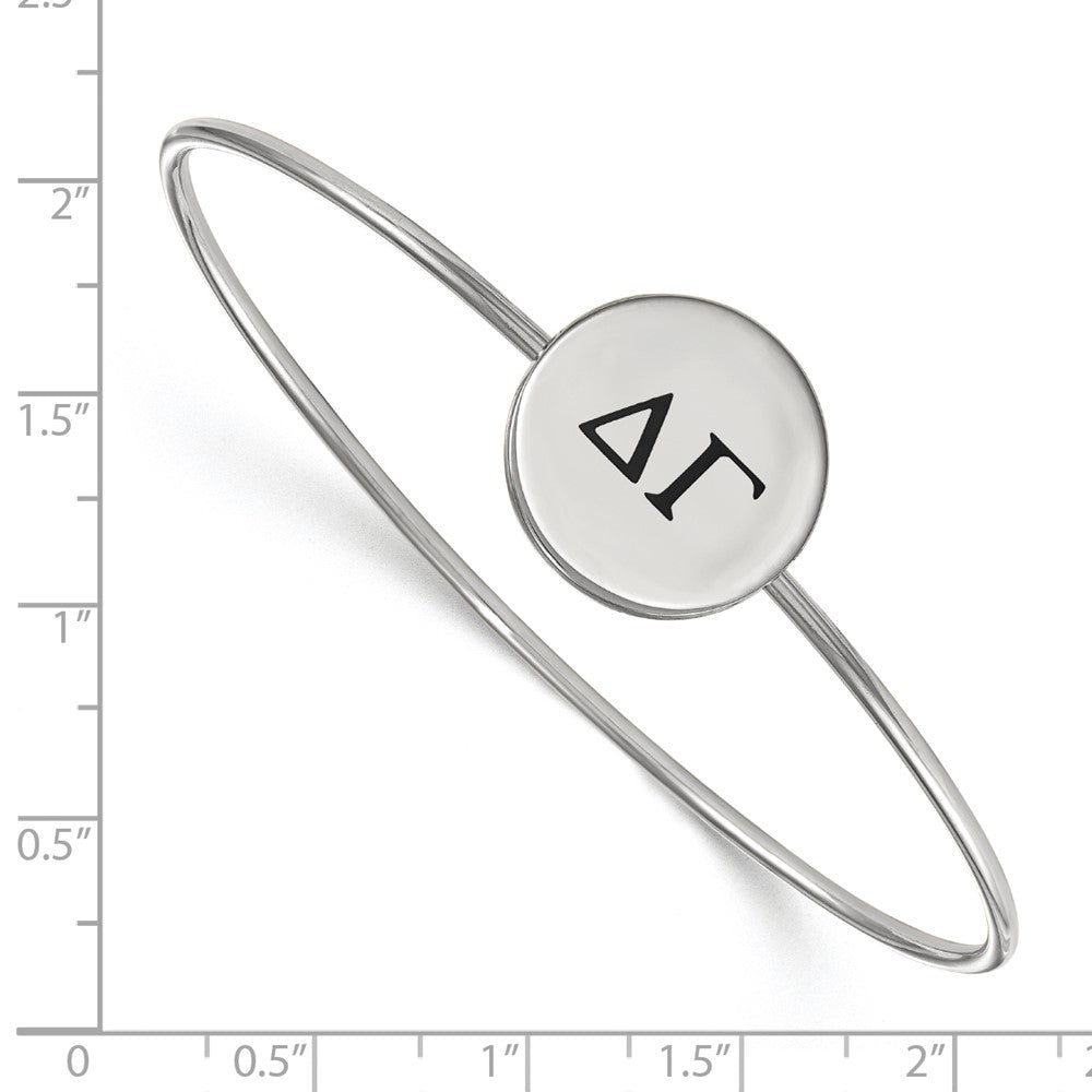 Sterlingsilber Rhodiniert Logoart Delta Gamma Emailliert Schieber auf Armreif Armband