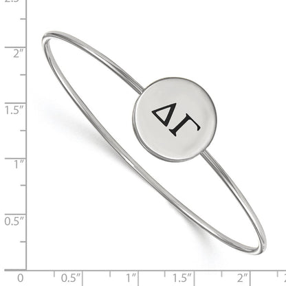 Sterlingsilber Rhodiniert Logoart Delta Gamma Emailliert Schieber auf Armreif Armband