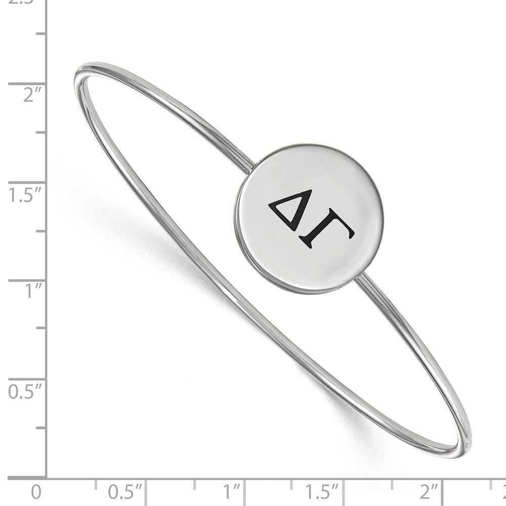 Sterlingsilber Rhodiniert Logoart Delta Gamma Emailliert Schieber auf Armreif Armband