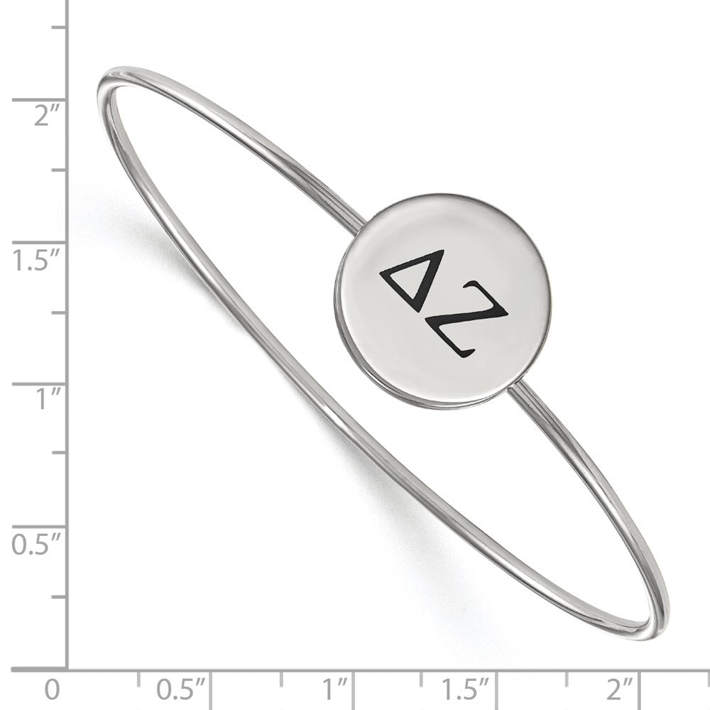 Sterlingsilber Rhodiniert Logoart Delta Zeta Emailliert Schieber auf Armreif Armband