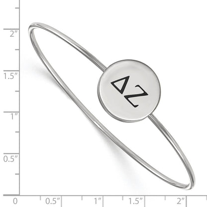 Sterlingsilber Rhodiniert Logoart Delta Zeta Emailliert Schieber auf Armreif Armband