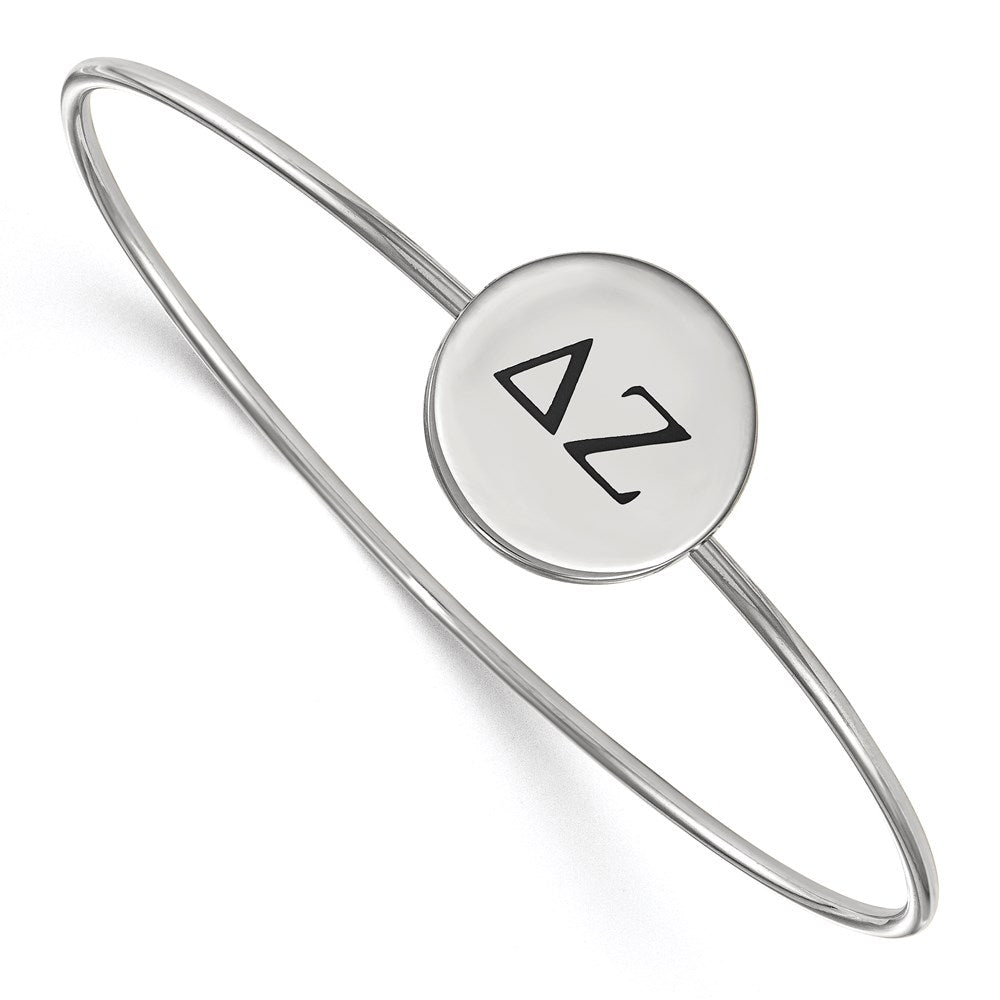 Sterlingsilber Rhodiniert Logoart Delta Zeta Emailliert Schieber auf Armreif Armband