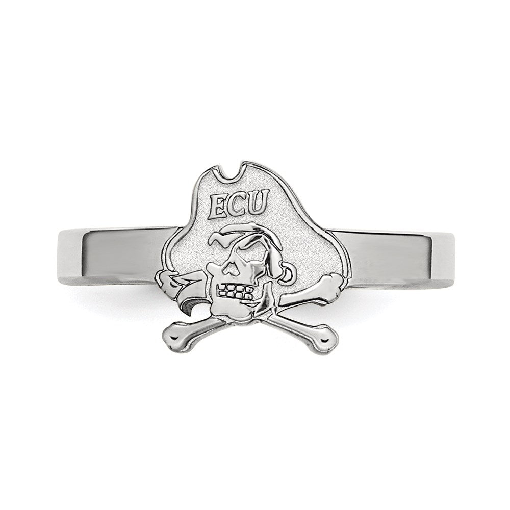Sterlingsilber Rhodiniert Logoart Ost Carolina University Pirat Zehenring