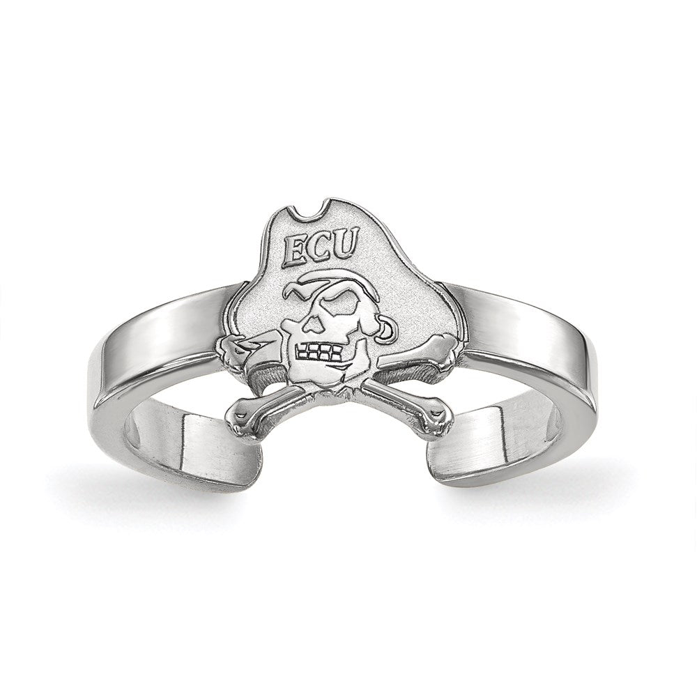 Sterlingsilber Rhodiniert Logoart Ost Carolina University Pirat Zehenring