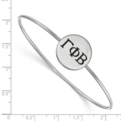 Sterlingsilber Rhodiniert Logoart Gamma Phi Beta Emailliert Schieber auf Armreif Armband