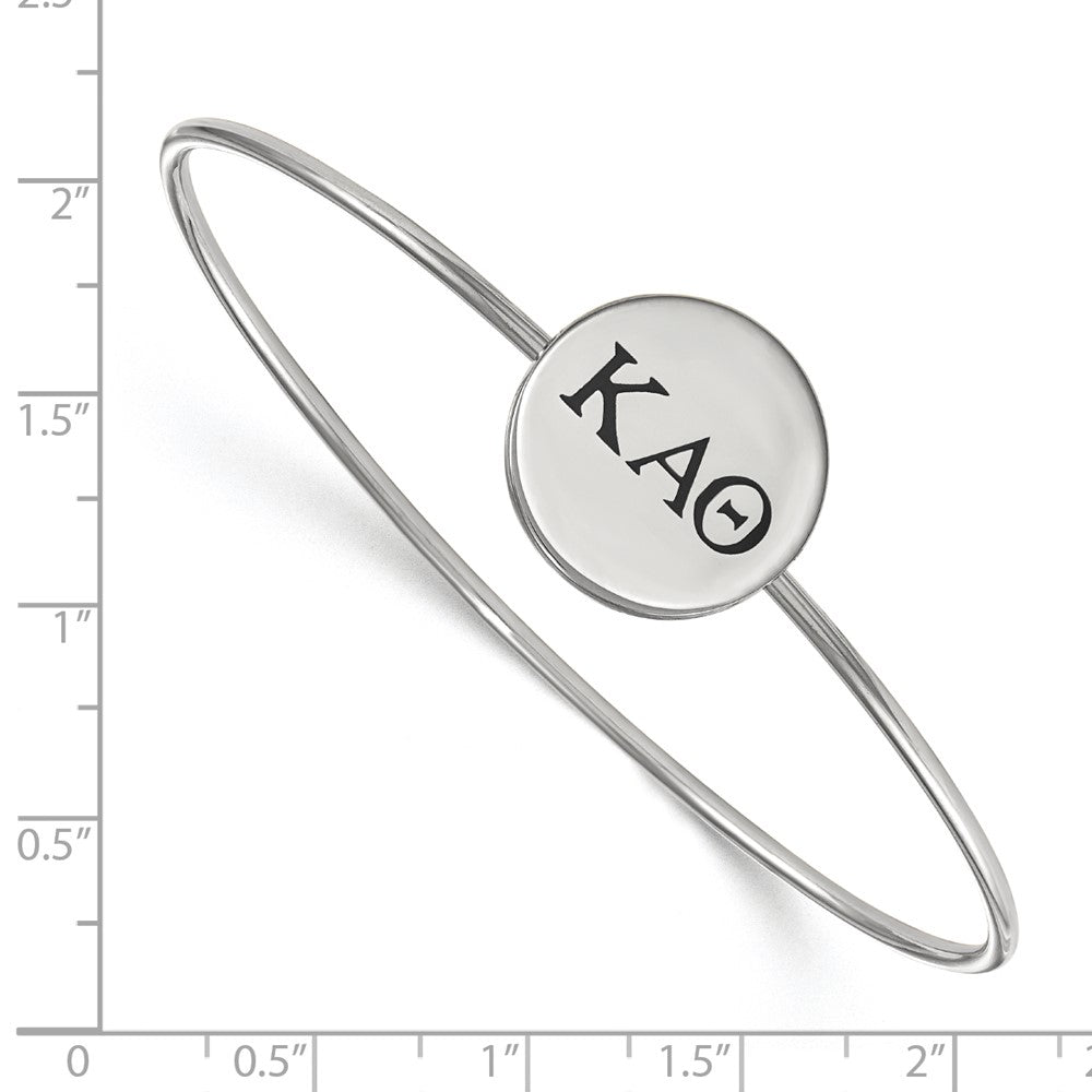 Sterlingsilber S. Rhodiniert Logoart Kappa Alpha Theta Emailliert Schieber auf Armreif Armband