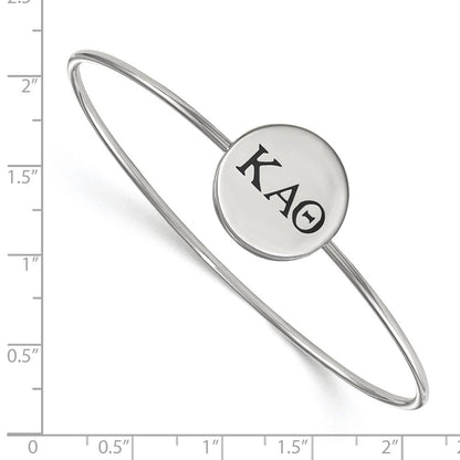 Sterlingsilber S. Rhodiniert Logoart Kappa Alpha Theta Emailliert Schieber auf Armreif Armband
