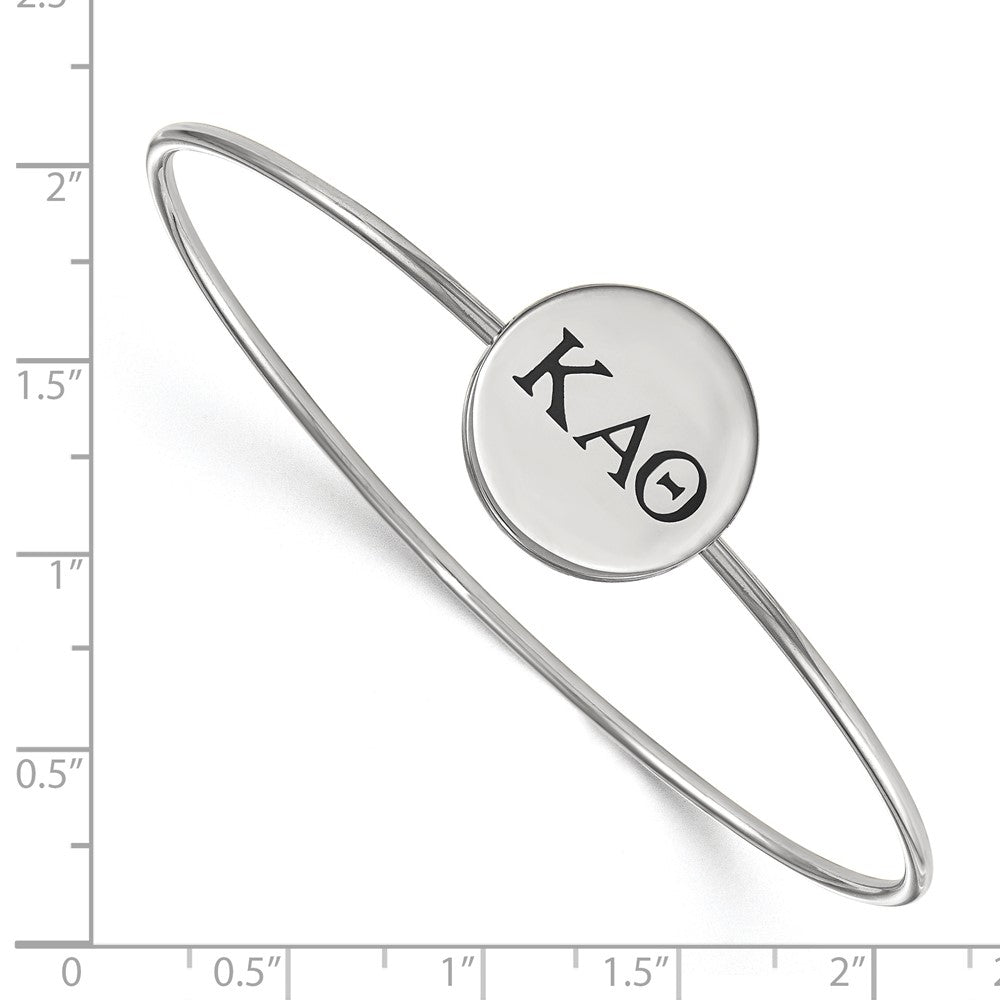 Sterlingsilber S. Rhodiniert Logoart Kappa Alpha Theta Emailliert Schieber auf Armreif Armband