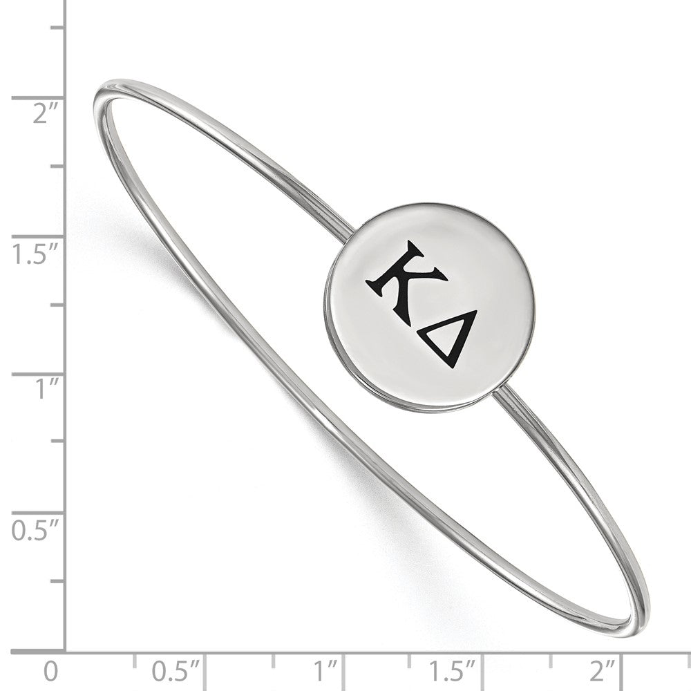 Sterlingsilber Rhodiniert Logoart Kappa Delta Emailliert Schieber auf Armreif Armband