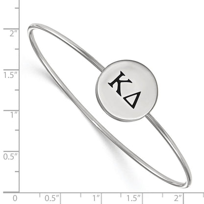 Sterlingsilber Rhodiniert Logoart Kappa Delta Emailliert Schieber auf Armreif Armband
