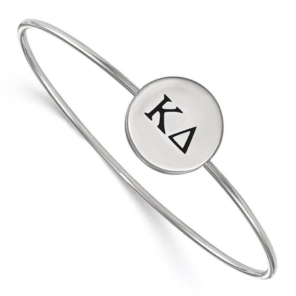 Sterlingsilber Rhodiniert Logoart Kappa Delta Emailliert Schieber auf Armreif Armband