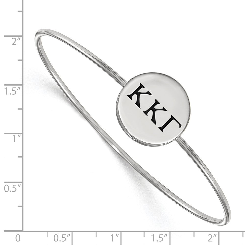 Sterlingsilber S. Rhodiniert Logoart Kappa Gamma Emailliert Schieber auf Armreif Armband