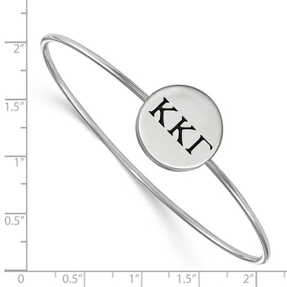 Sterlingsilber S. Rhodiniert Logoart Kappa Gamma Emailliert Schieber auf Armreif Armband