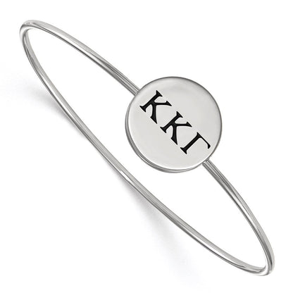 Sterlingsilber S. Rhodiniert Logoart Kappa Gamma Emailliert Schieber auf Armreif Armband