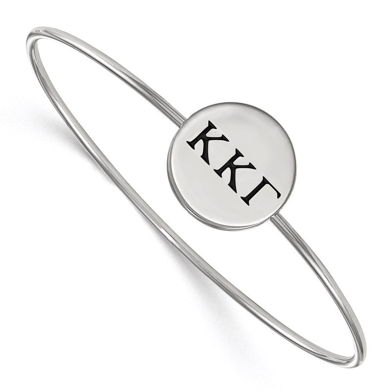 Sterlingsilber S. Rhodiniert Logoart Kappa Gamma Emailliert Schieber auf Armreif Armband