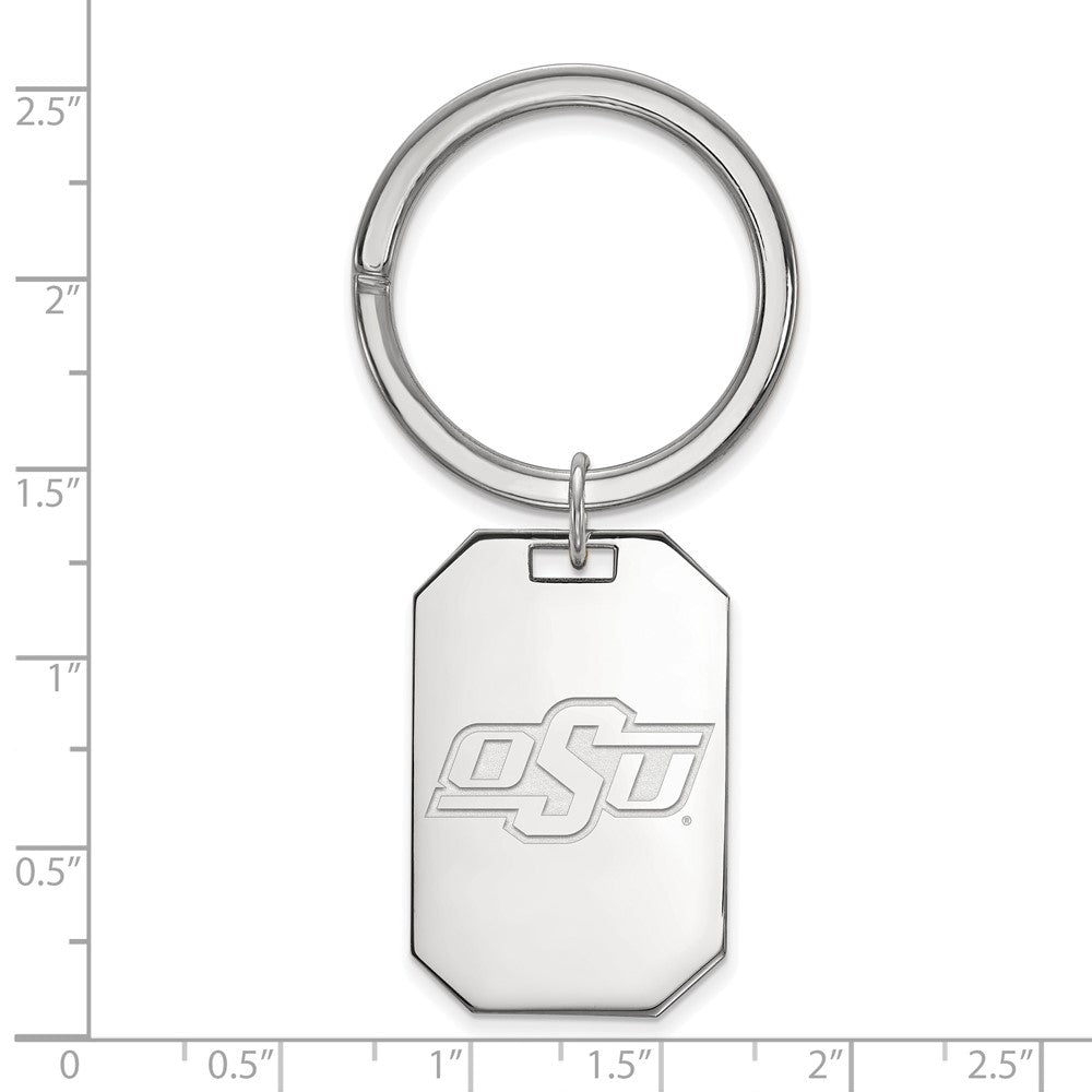 Sterlingsilber Rhodiniert Logoart Oklahoma State University Key Ring