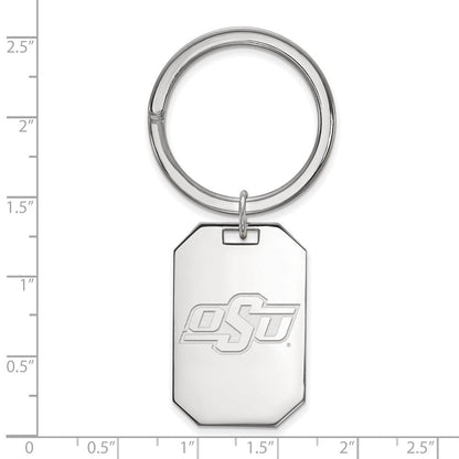Sterlingsilber Rhodiniert Logoart Oklahoma State University Key Ring