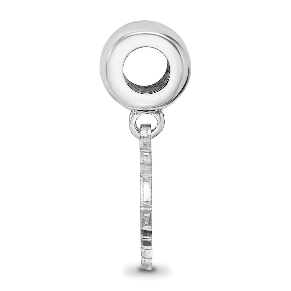 Sterlingsilber Rhodiniert Logoart Ohio University Klein Hängend Perle