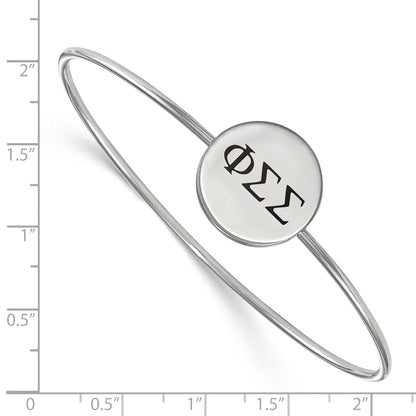 Sterlingsilber Rhodiniert Logoart Phi Sigma Emailliert Schieber auf Armreif