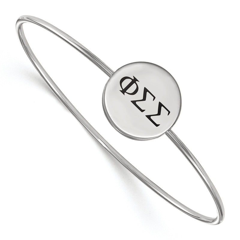 Sterlingsilber Rhodiniert Logoart Phi Sigma Emailliert Schieber auf Armreif