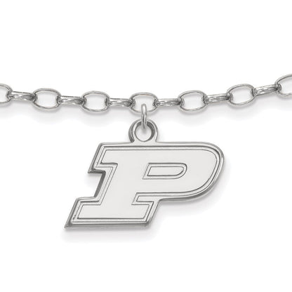 Sterlingsilber Rhodiniert Logoart Purdue University Buchstabe P Fußkettchen