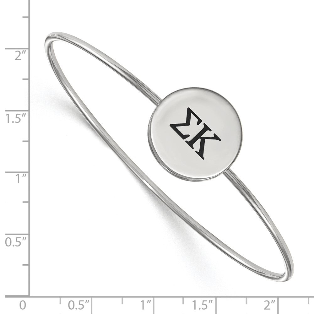 Sterlingsilber Rhodiniert Logoart Sigma Kappa Emailliert Schieber auf Armreif Armband