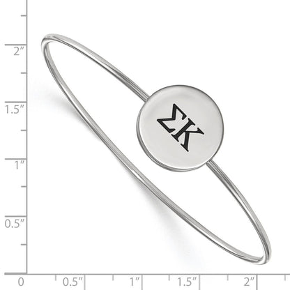 Sterlingsilber Rhodiniert Logoart Sigma Kappa Emailliert Schieber auf Armreif Armband