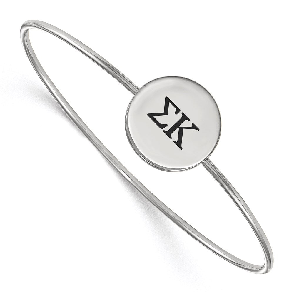 Sterlingsilber Rhodiniert Logoart Sigma Kappa Emailliert Schieber auf Armreif Armband