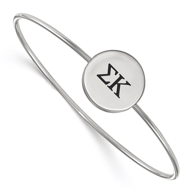 Sterlingsilber Rhodiniert Logoart Sigma Kappa Emailliert Schieber auf Armreif Armband