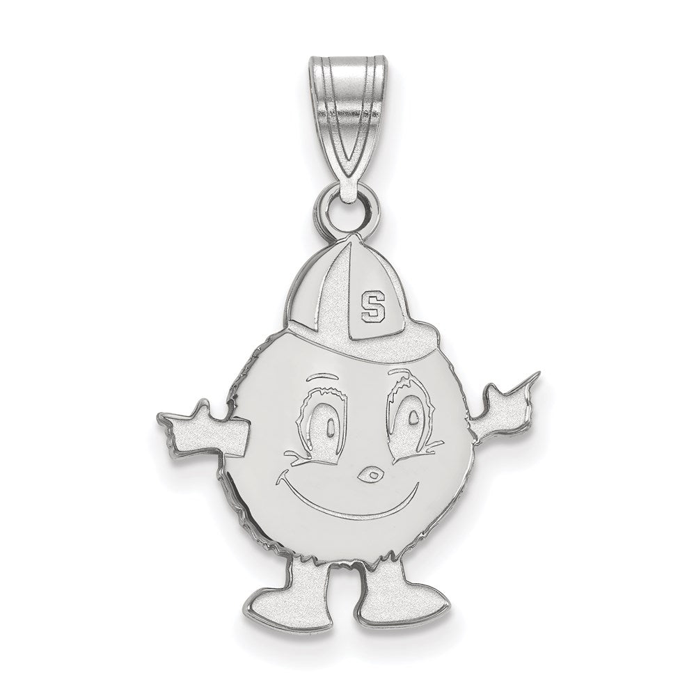Sterlingsilber Rhodiniert Logoart Syracuse University Mascot Groß Anhänger