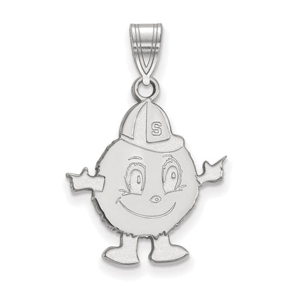 Sterlingsilber Rhodiniert Logoart Syracuse University Mascot Groß Anhänger