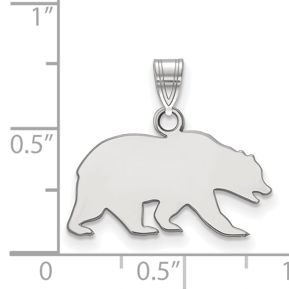 10K Weißgold Logoart University Of California Berkeley Bär Klein Anhänger