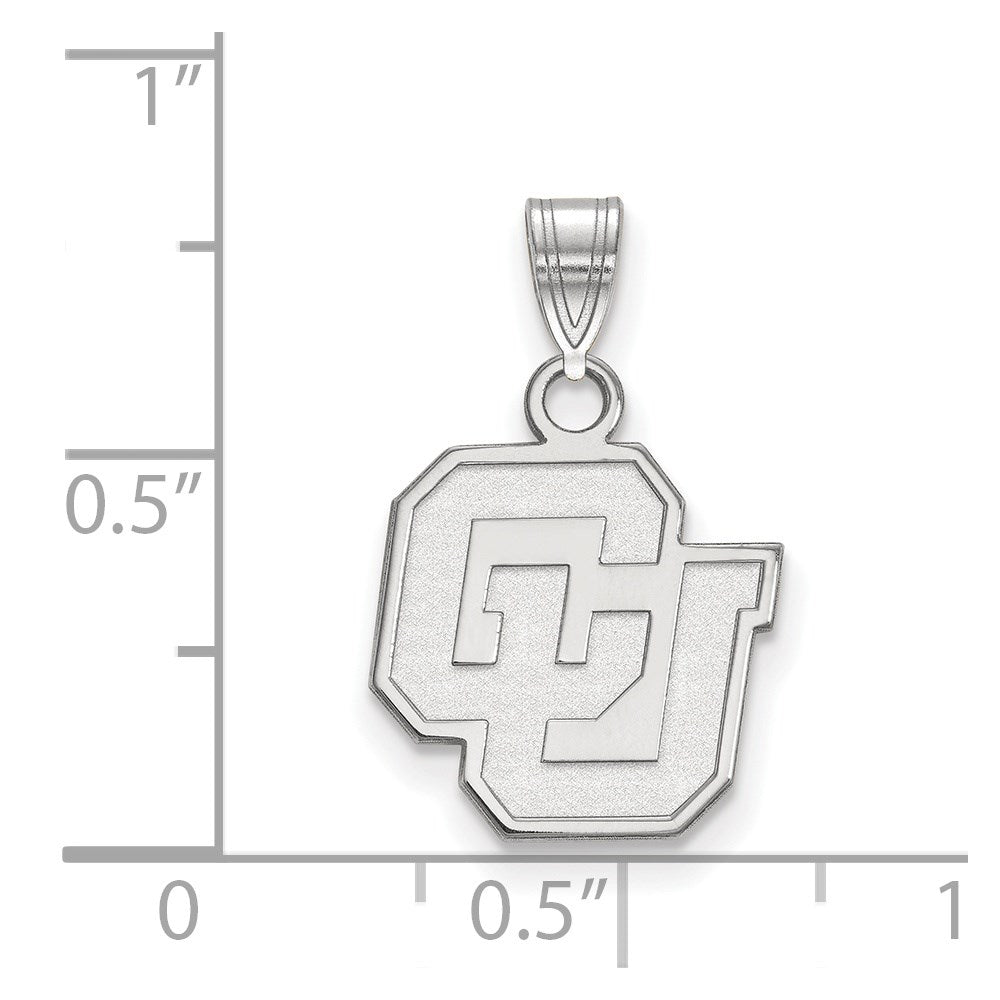 Sterlingsilber Rhodiniert Logoart University Of Colorado C U Klein Anhänger