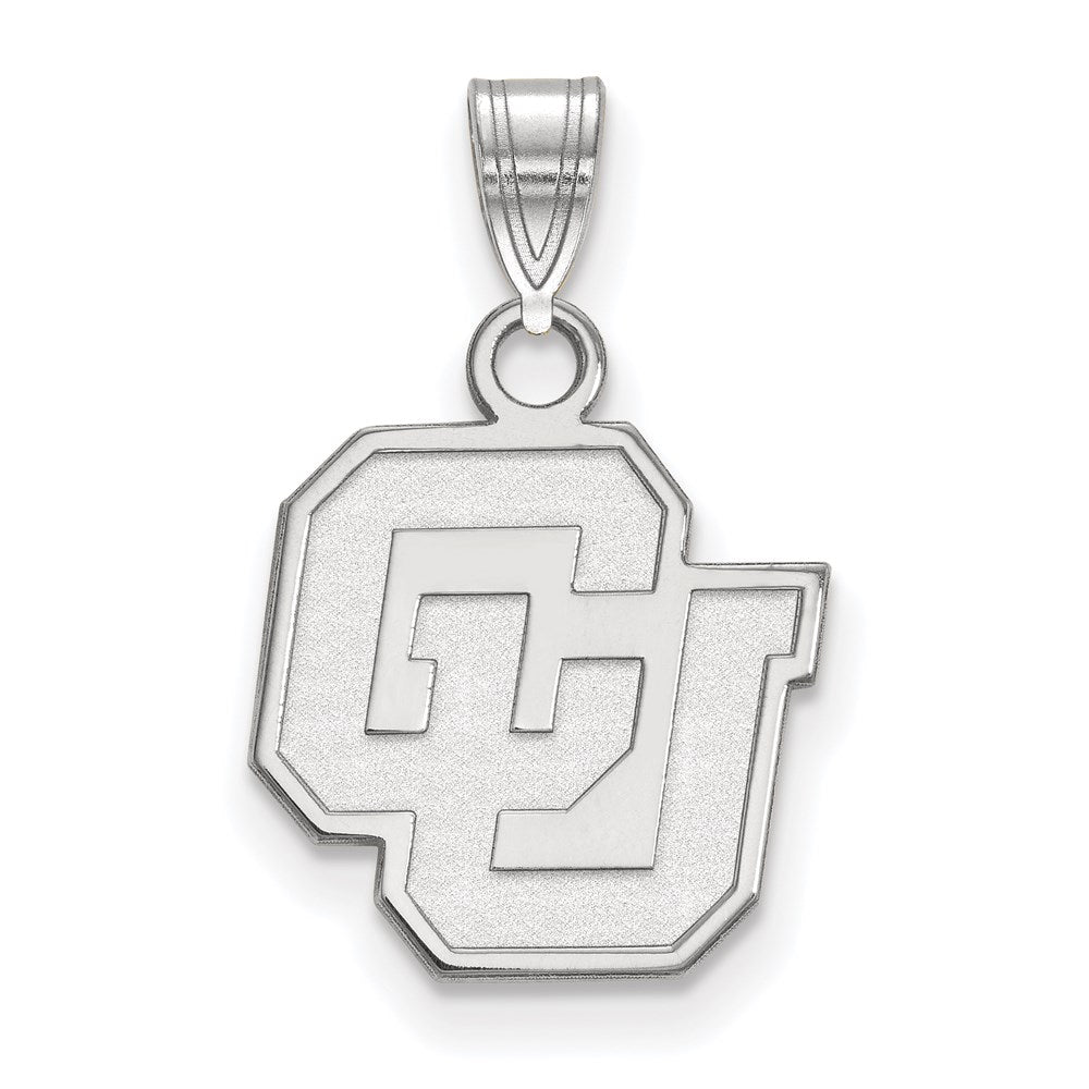 Sterlingsilber Rhodiniert Logoart University Of Colorado C U Klein Anhänger