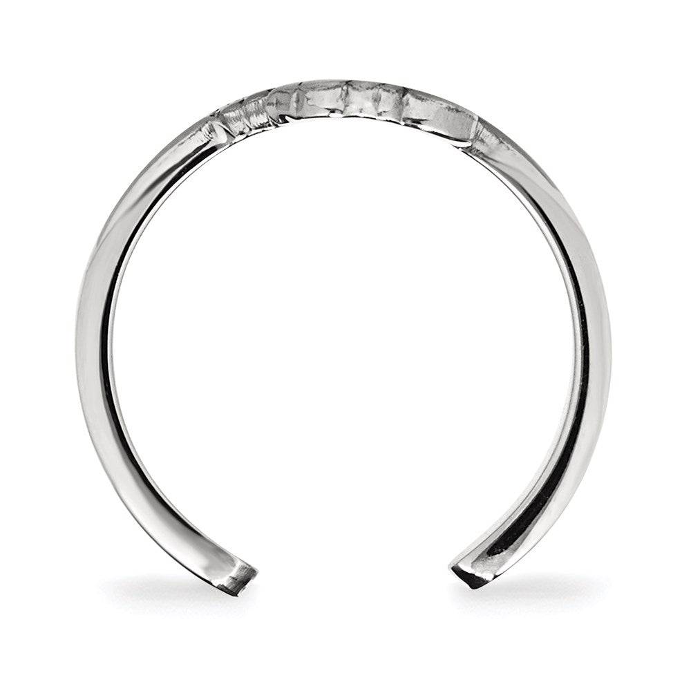 Sterlingsilber Rhodiniert Logoart University Of Kansas Jayhawk Zehenring