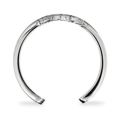 Sterlingsilber Rhodiniert Logoart University Of Kansas Jayhawk Zehenring