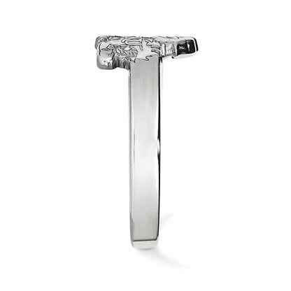 Sterlingsilber Rhodiniert Logoart University Of Kansas Jayhawk Zehenring