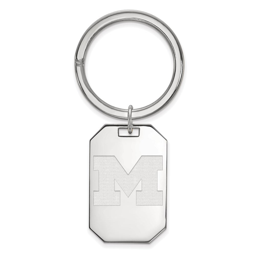 Sterlingsilber Rhodiniert Logoart University Of Michigan Key Ring