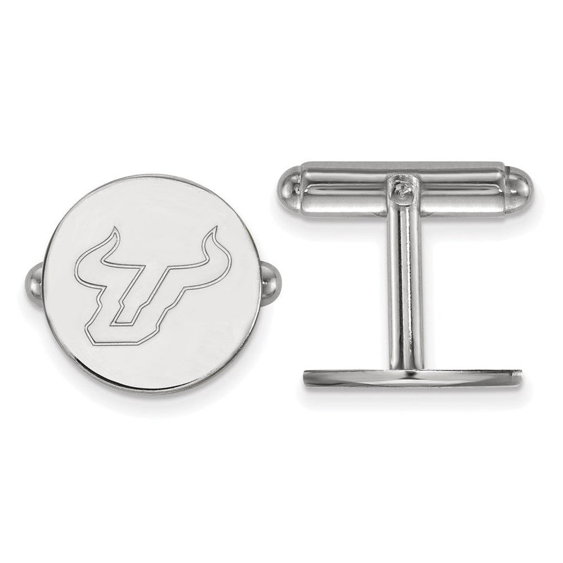 Sterlingsilber Rhodiniert Logoart U. Of South Florida Bull Manschette Knöpfe