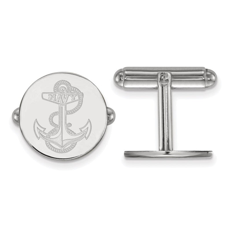 Sterlingsilber Rhodiniert Logoart Us Naval Akademie Manschette Knöpfe