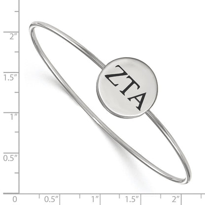 Sterlingsilber Rhodiniert Logoart Zeta Tau Alpha Emailliert Schieber auf Armreif Armband