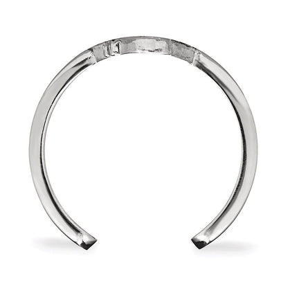 Sterlingsilber Rhodiniert Nhl Logoart Chicago Blackhawks Zehenring